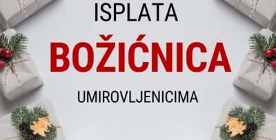 ISPLATA BOŽIĆNICA UMIROVLJENICIMA