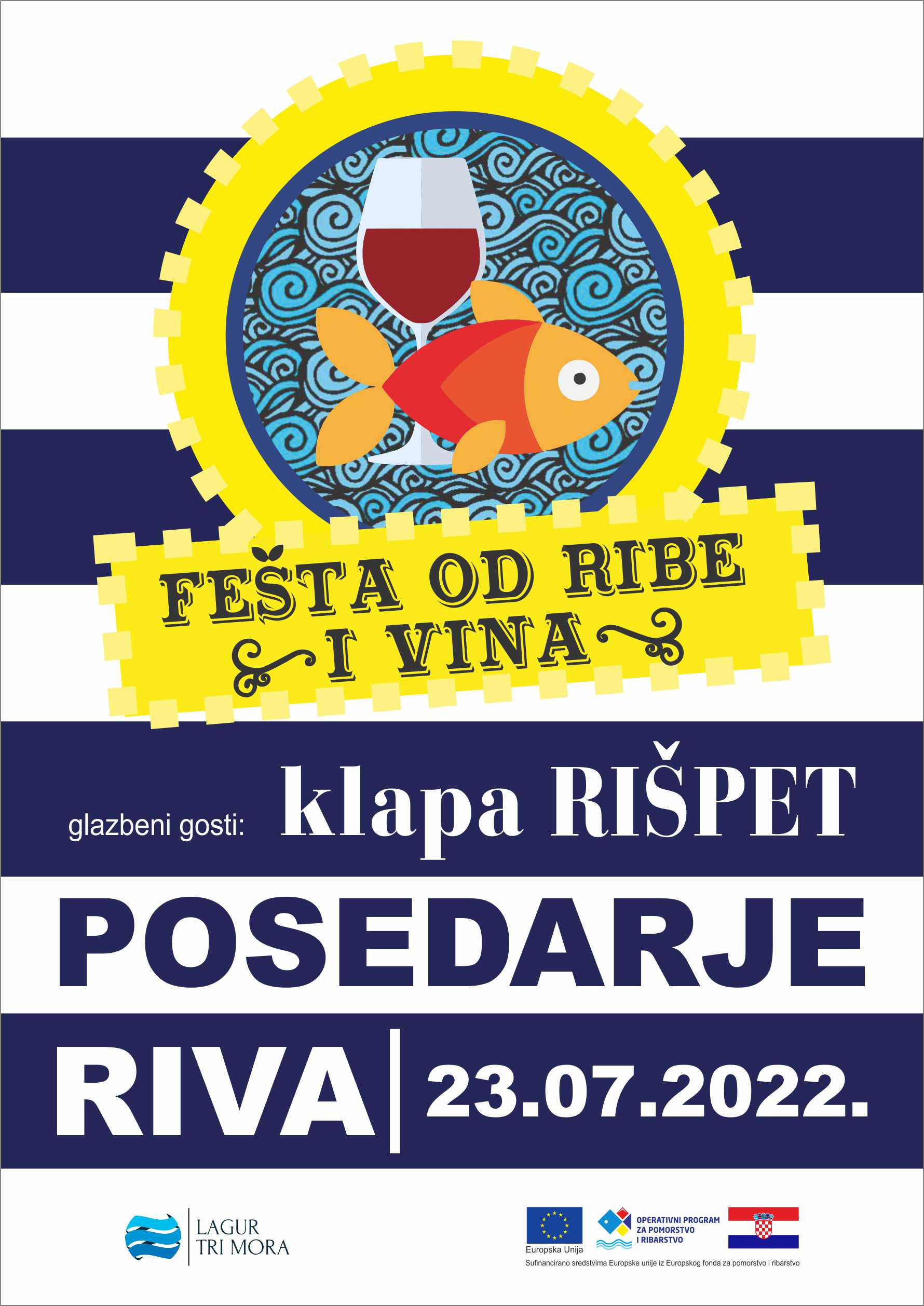 Festa Ribe i vina 2022 Posedarje plakat